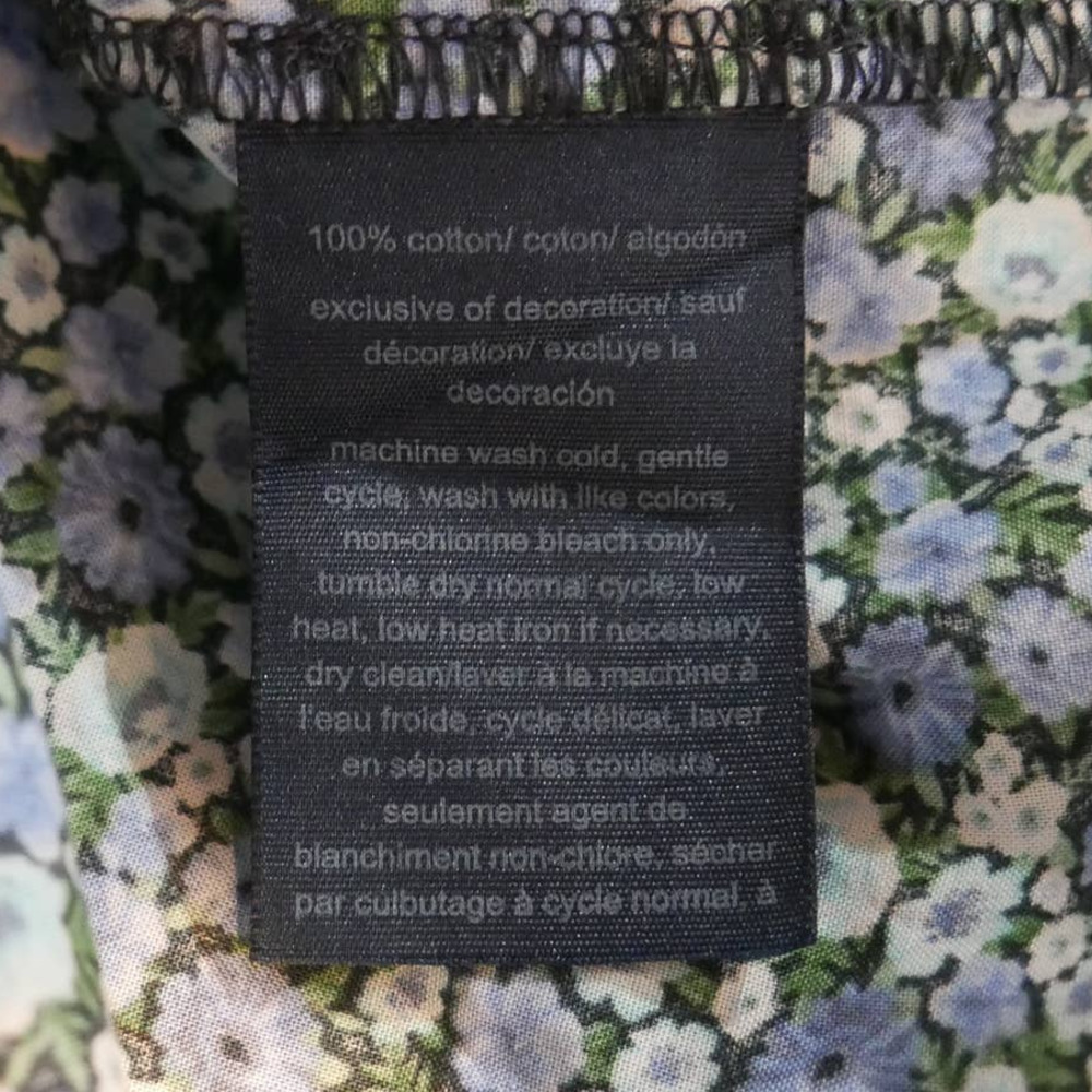 Tommy Hilfiger Blue Floral Cropped Cotton Hoodie Size Medium EUC - Picture 7 of 9